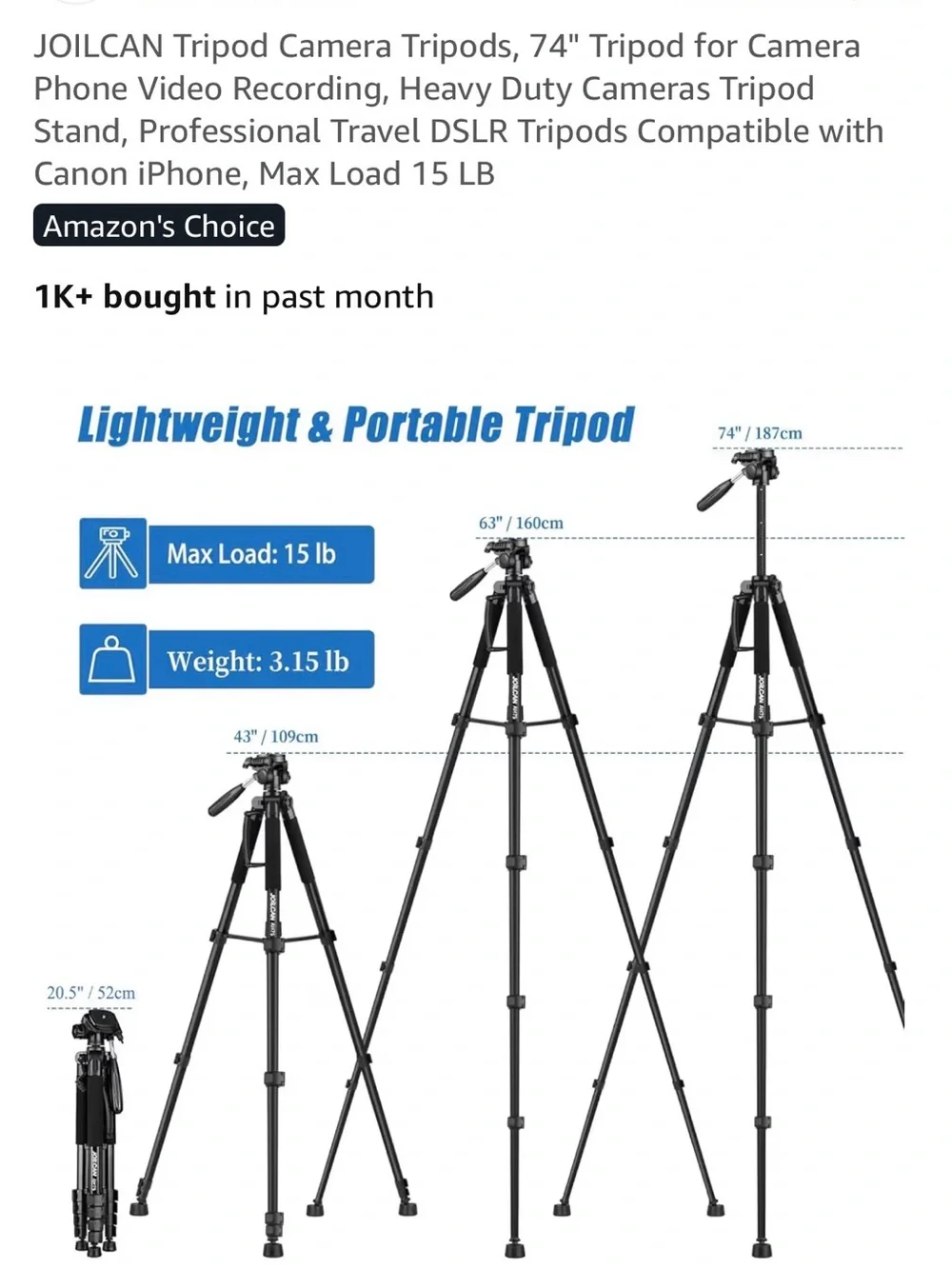 Content creator tripod bundle with vlog screen